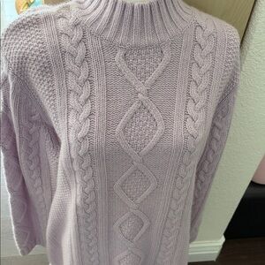Women's Cable Knit Sweater - Lavender from Nordstrom XL